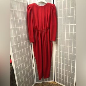 Simply Elegant, Woman’s, jumpsuit, red, with belt, parties, vintage, size M.: